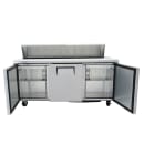 True TSSU-72-18-HC 72" TSSU Series Sandwich/Salad Prep Table w/ Refrigerated Base, 115v thumbnail 7