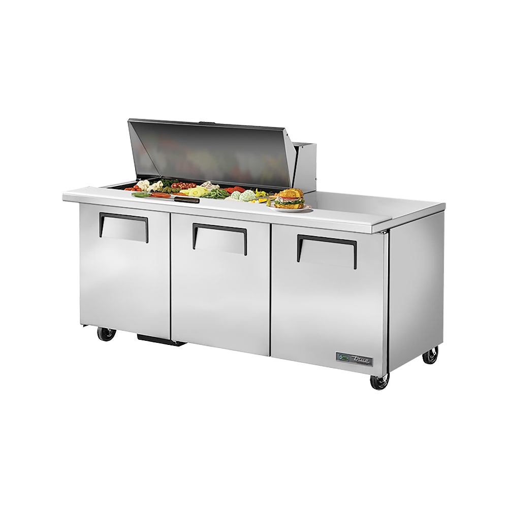 True TSSU-72-18M-B-HC 72" TSSU Series Mega Top Sandwich/Salad Prep Table w/ Refrigerated Base, 115v