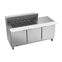 True TSSU-72-18M-B-HC 72" TSSU Series Mega Top Sandwich/Salad Prep Table w/ Refrigerated Base, 115v thumbnail 2