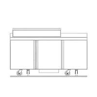 True TSSU-72-18M-B-HC 72" TSSU Series Mega Top Sandwich/Salad Prep Table w/ Refrigerated Base, 115v thumbnail 3