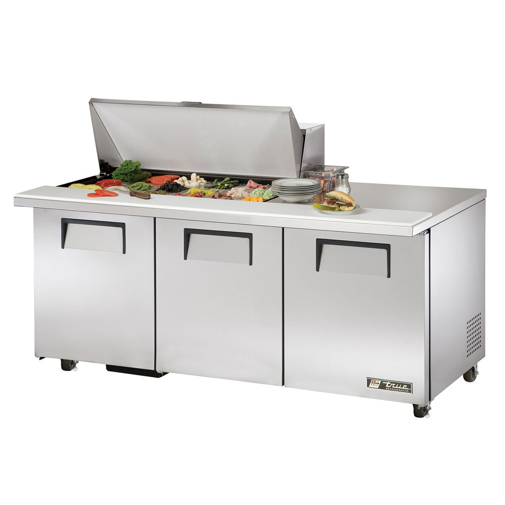 True TSSU-72-18M-B-HC ADA 72" TSSU Series Mega Top Sandwich/Salad Prep Table w/ Refrigerated Base, 115v