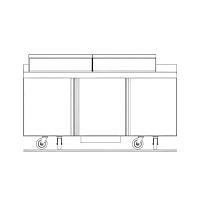 True TSSU-72-24M-B-ST-HC 72" TSSU Series Mega Top Sandwich/Salad Prep Table w/ Refrigerated Base, 115v thumbnail 2