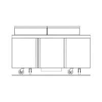 True TSSU-72-24M-B-ST-HC 72" TSSU Series Mega Top Sandwich/Salad Prep Table w/ Refrigerated Base, 115v thumbnail 3