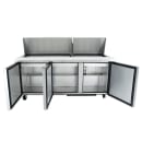 True TSSU-72-30M-B-ST-HC 72" TSSU Series Mega Top Sandwich/Salad Prep Table w/ Refrigerated Base, 115v thumbnail 6