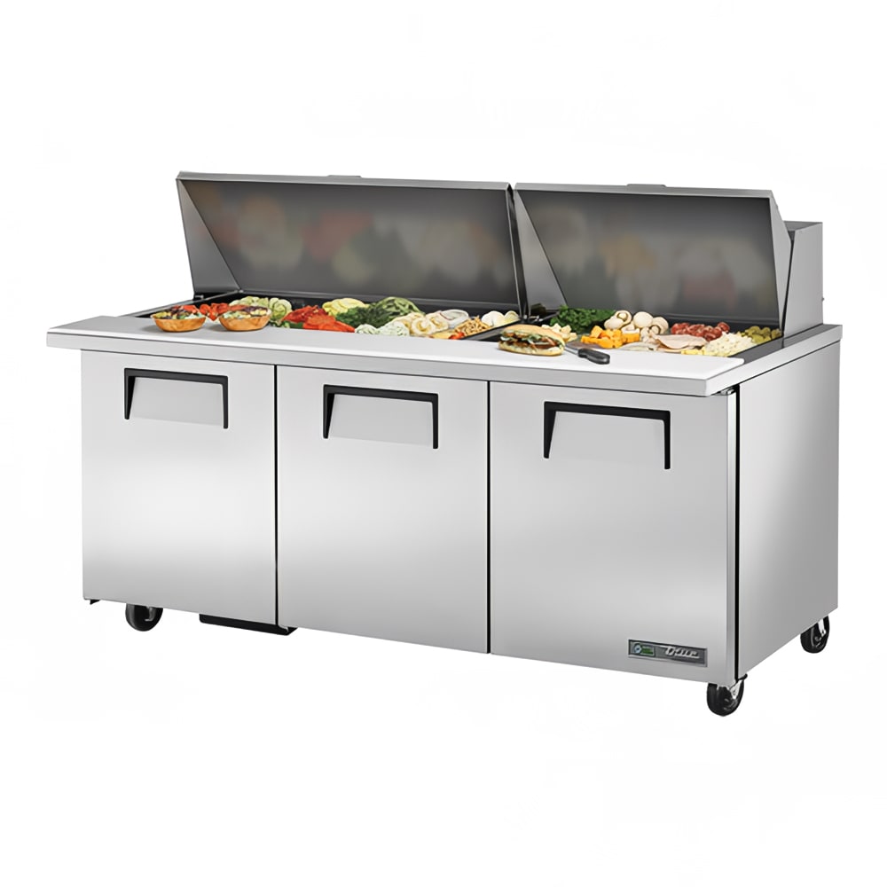 True TSSU-72-30M-B-ST-HC ADA 72" TSSU Series Mega Top Sandwich/Salad Prep Table w/ Refrigerated Base, 115v