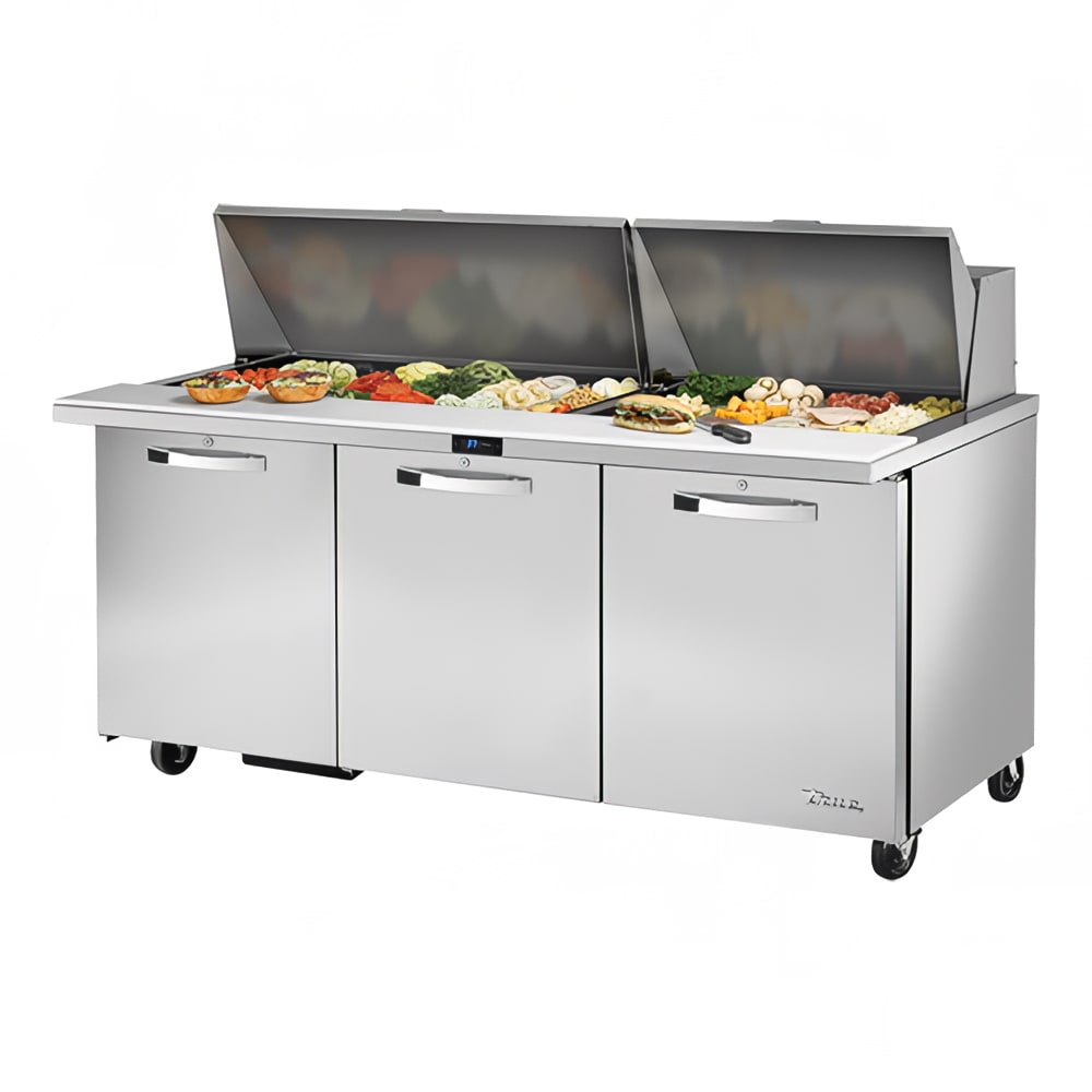 True TSSU-72-30M-B-ST-HC~SPEC3 ADA 72" Spec Series® Mega Top Sandwich/Salad Prep Table w/ Refrigerated Base, 115v