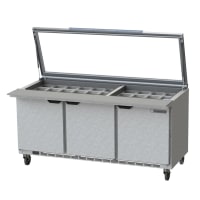 True TSSU-72-30M-B-ST-FGLID-HC 72" TSSU Series Mega Top Sandwich/Salad Prep Table w/ Refrigerated Base, 115v thumbnail 2