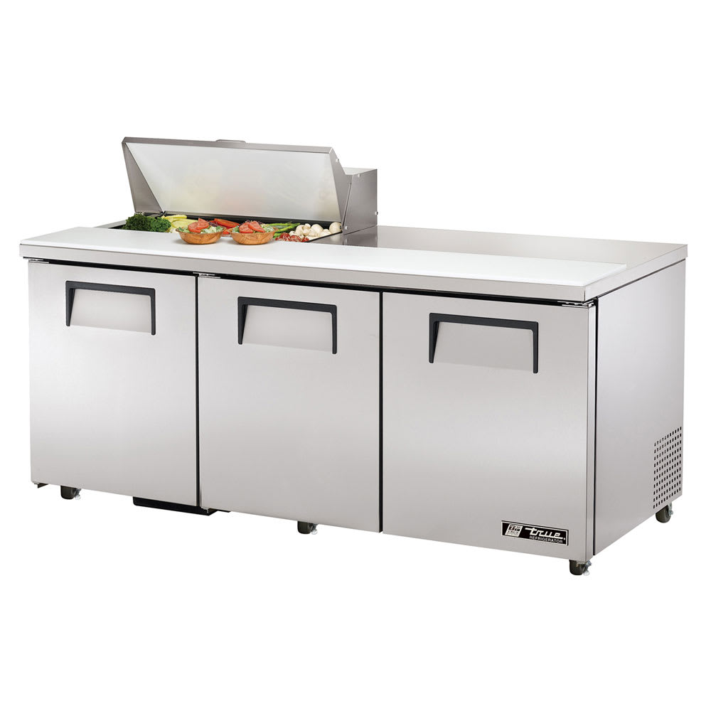 True TSSU-72-08-HC 72" TSSU Series Sandwich/Salad Prep Table w/ Refrigerated Base, 115v