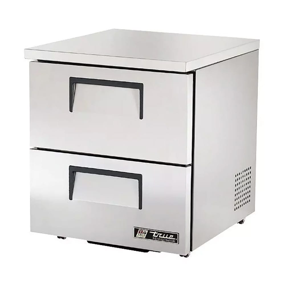 True TUC-27D-2-HC-LP 27 5/8" Undercounter Refrigerator w/ (1) Section & (2) Drawers, 115v