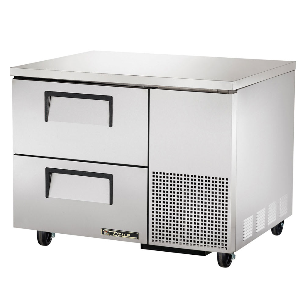 True TUC-44D-2-HC 44" W Undercounter Refrigerator w/ (1) Section & (2) Drawers, 115v