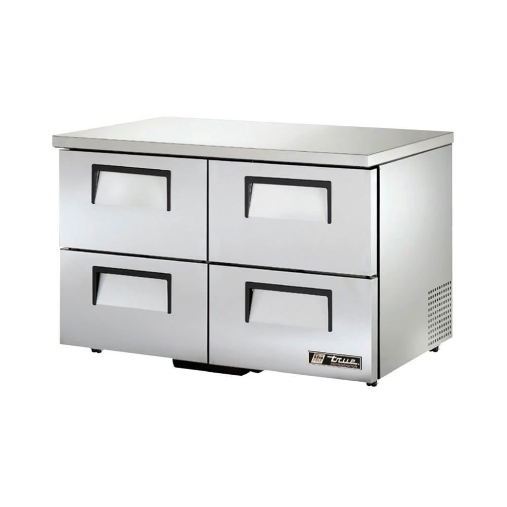 True TUC-48D-4-HC-LP 48 3/8" Undercounter Refrigerator w/ (2) Sections & (4) Drawers, 115v
