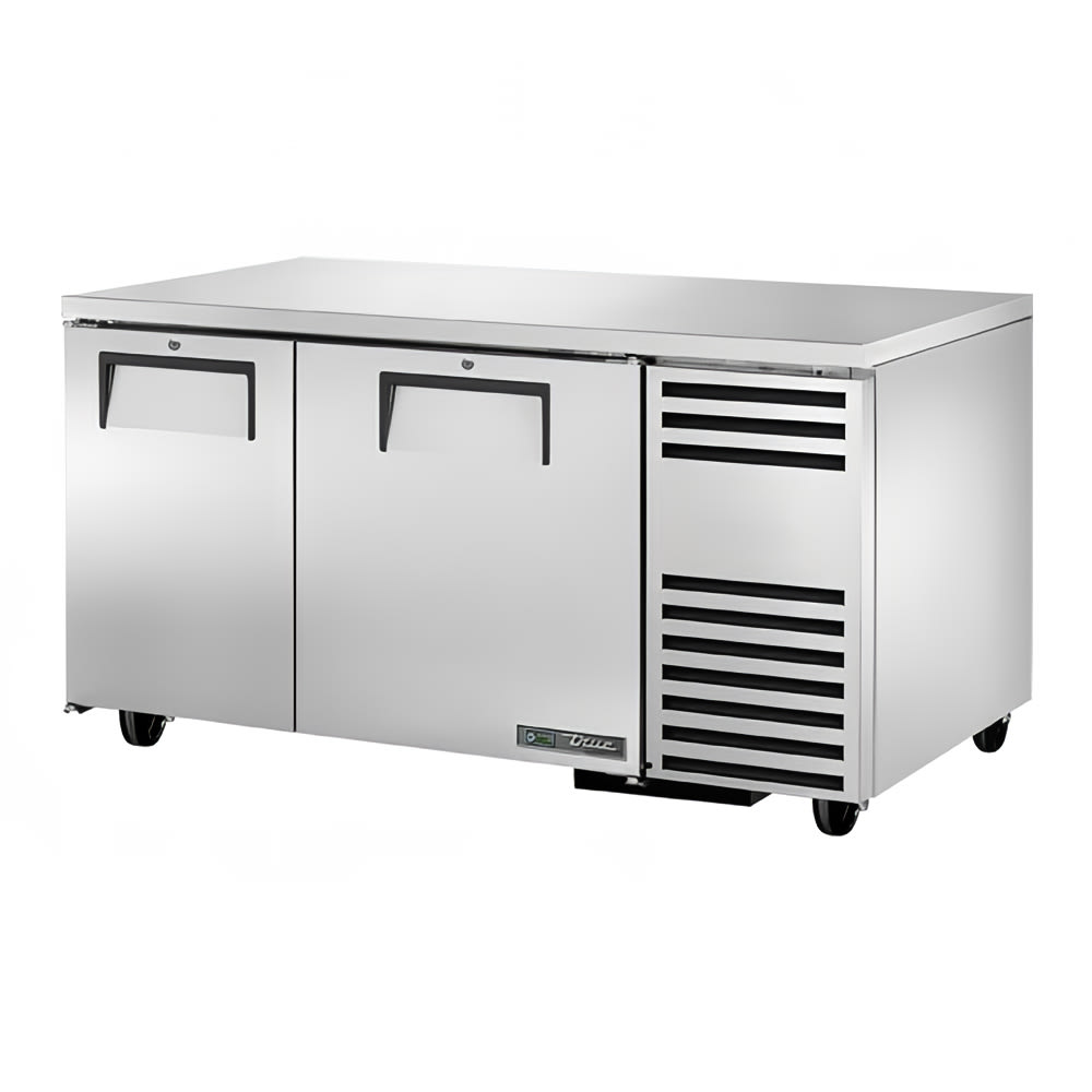 True TUC-60-32F-HC 60" W Undercounter Freezer w/ (2) Sections & (2) Doors, 115v