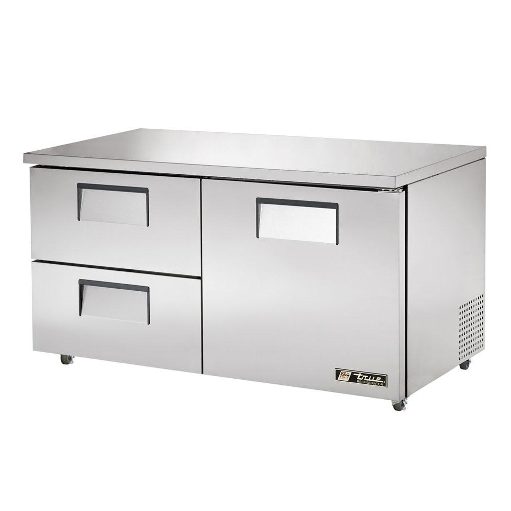 True TUC-60D-2-HC ADA 60" W Undercounter Refrigerator w/ (2) Sections, (1) Door & (2) Drawers, 115v