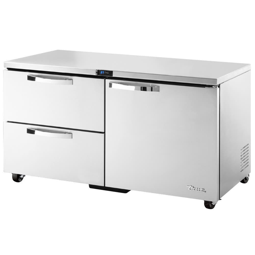 True TUC-60D-2-HC~SPEC3 ADA 60" W Undercounter Refrigerator w/ (2) Sections, (1) Door & (2) Drawers, 115v