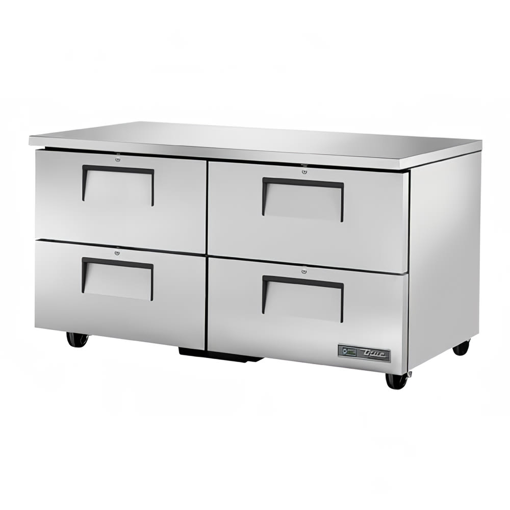 True TUC-60D-4-HC 60" W Undercounter Refrigerator w/ (2) Sections & (4) Drawers, 115v