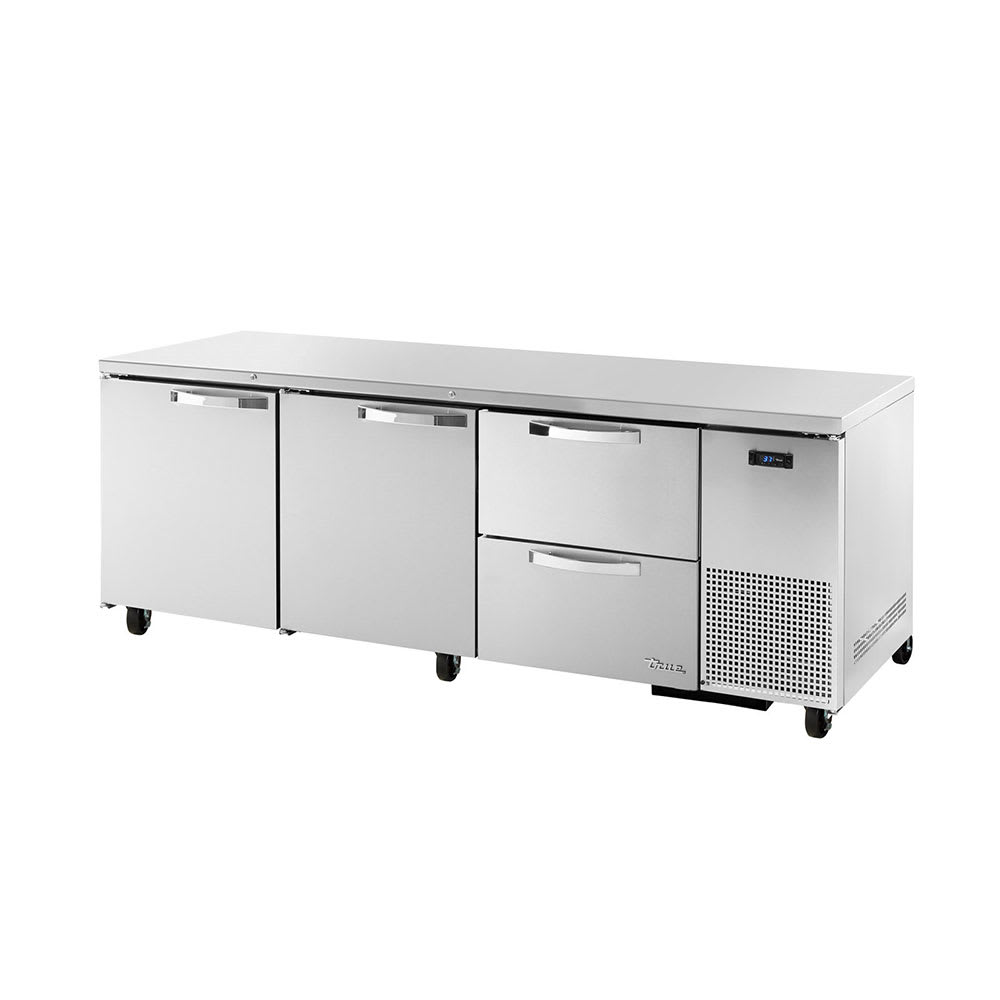 True TUC-93D-2-HC~SPEC3 93" W Undercounter Refrigerator w/ (3) Sections, (2) Doors & (2) Drawers, 115v