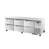 True TUC-93D-6-HC 93" W Undercounter Refrigerator w/ (3) Sections & (6) Drawers, 115v thumbnail 2
