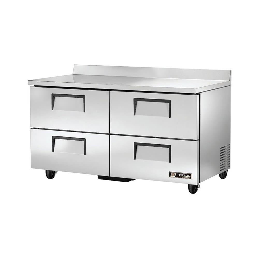 True TWT-60D-4-HC 60" Worktop Refrigerator w/ (2) Sections & (4) Drawers, 115v