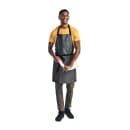 Hedley & Bennett Full Length Bib Apron w/ (2) Pockets - 33" x 30", Cotton, Peppercorn Grey (HB001208) thumbnail 3