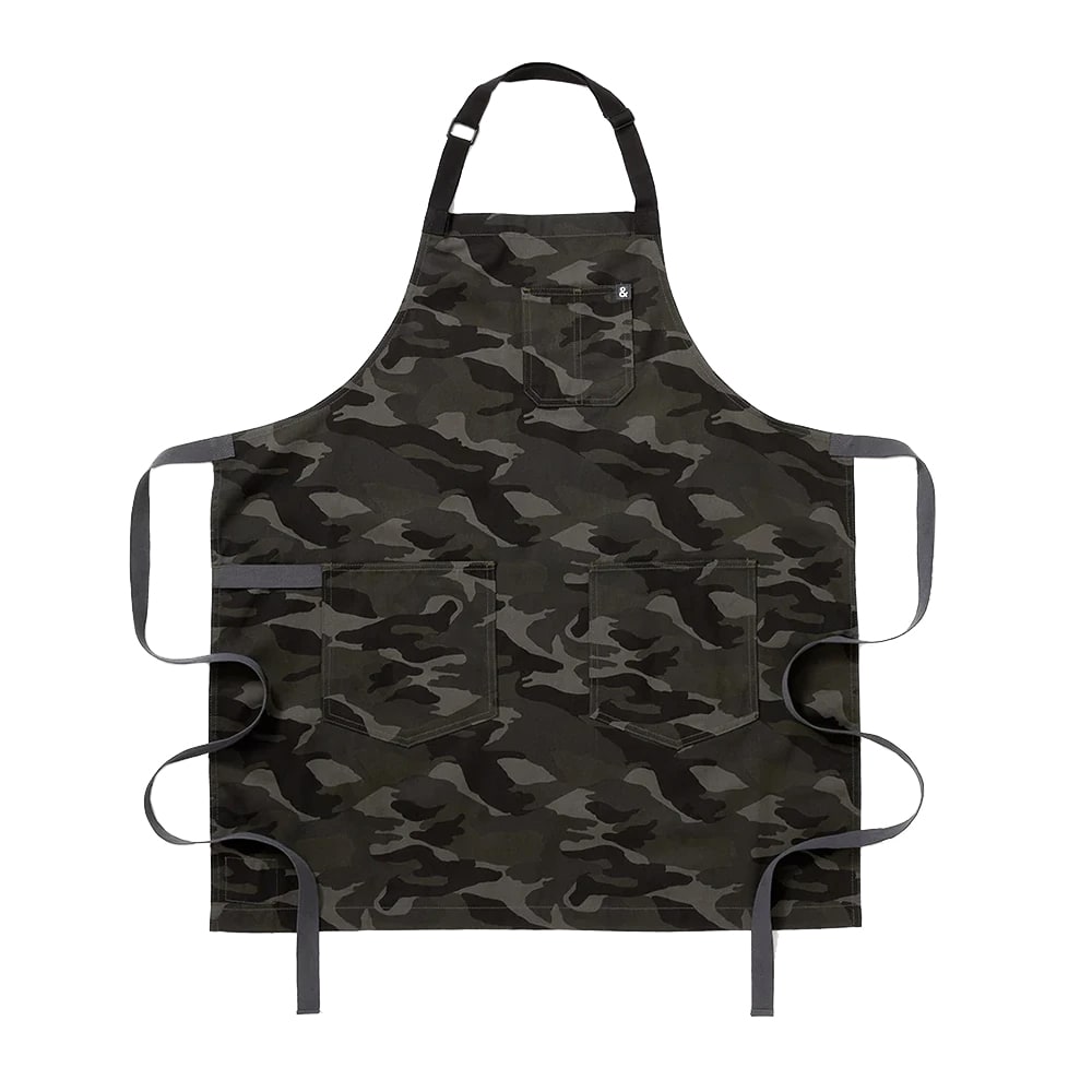 Hedley & Bennett Full Length Bib Apron w/ (2) Pockets - 33" x 30", Cotton, Alder (HB001219)