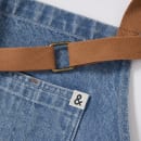 Hedley & Bennett Full Length Bib Apron w/ (2) Pockets - 33" x 30", Cotton, Cedar Blue Denim (HB001613) thumbnail 2