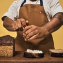 Hedley & Bennett Full Length Bib Apron w/ (2) Pockets - 33" x 30", Cotton, Denver Brown (HB001635) thumbnail 3