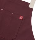 Hedley & Bennett Full Length Bib Apron w/ (2) Pockets - 33" x 30", Cotton, House Red (HB001675) thumbnail 2