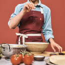 Hedley & Bennett Full Length Bib Apron w/ (2) Pockets - 33" x 30", Cotton, House Red (HB001676) thumbnail 3