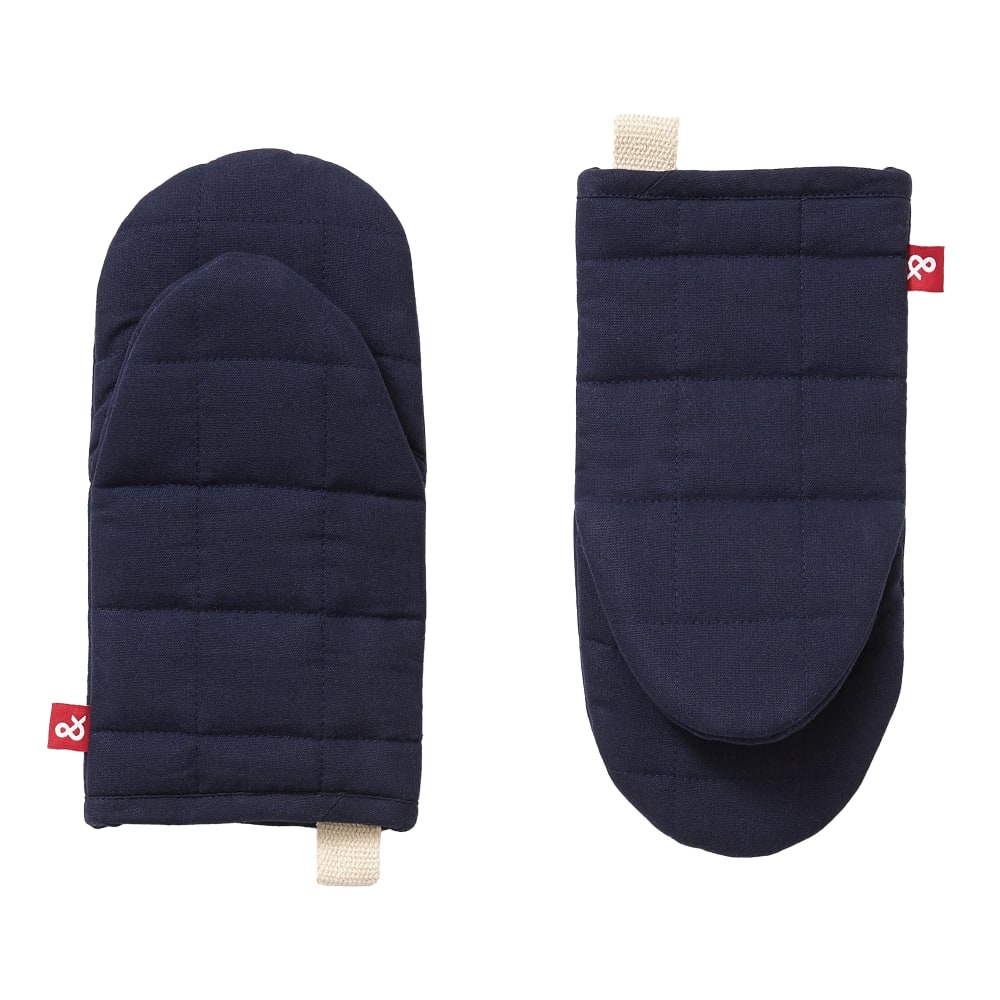 Hedley & Bennett 10 1/2" Puppet Oven Mitt - Cotton, Blueberry Blue (HB001699)