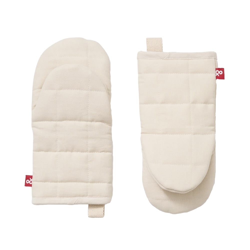 Hedley & Bennett 10 1/2" Puppet Oven Mitt - Cotton, Oat White (HB001701)