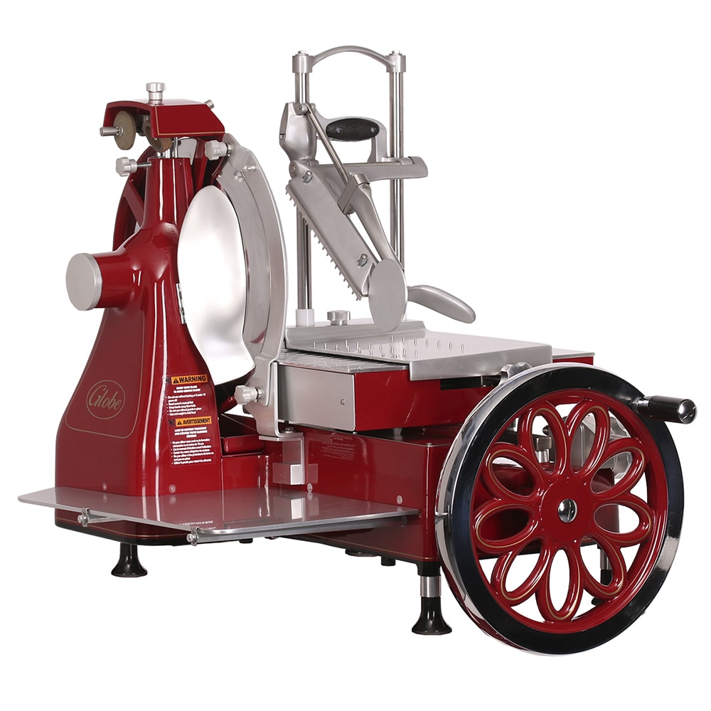 Globe FS14 Manual Flywheel Meat Slicer w/ 14" Blade, Belt Driven, Aluminum