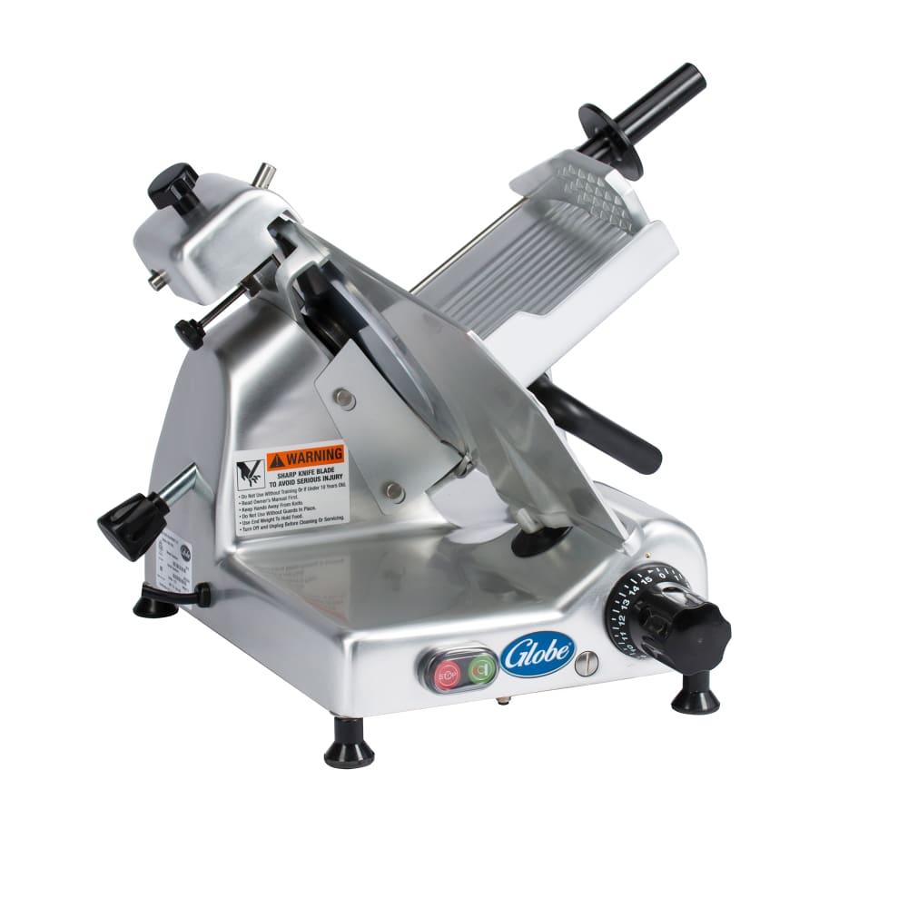 Globe G10 Manual Meat & Cheese Slicer w/ 10" Blade, Belt Driven, Aluminum, 1/3 hp
