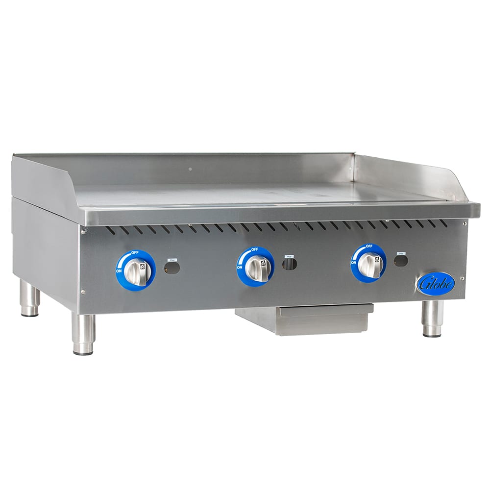 Globe GG36G 36" Gas Griddle w/ Manual Controls - 1" Steel Plate, Convertible