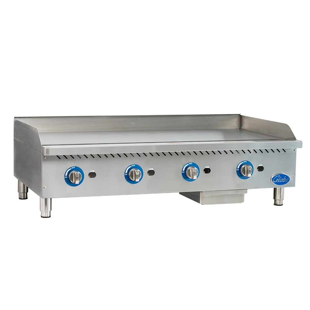 Globe GG48TG 48" Gas Griddle w/ Thermostatic Controls - 1" Steel Plate, Convertible