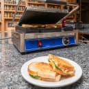 Globe GPGS1410 Single Commercial Panini Press w/ Cast Iron Grooved & Smooth Plates, 120v thumbnail 4