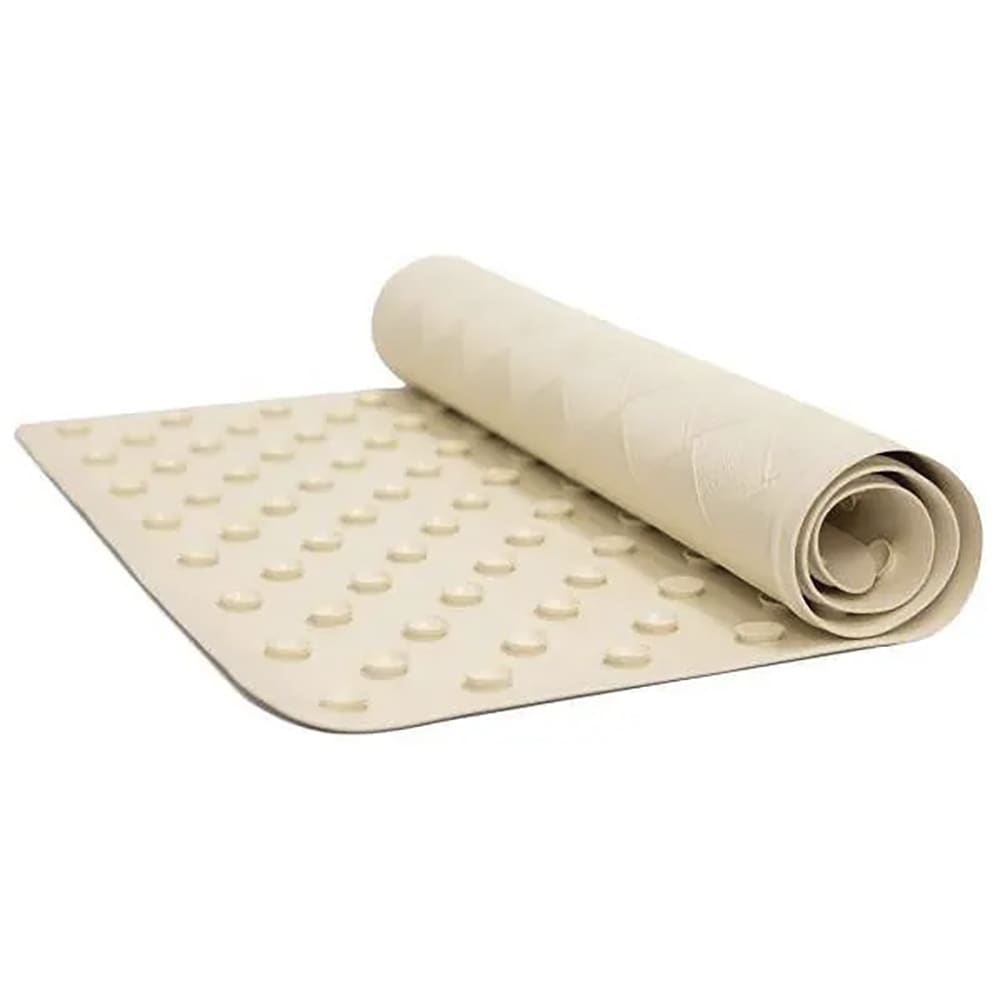 Hospitality 1 Source Bathmat w/ Suction Backing - 28" x 16", Rubber, Ecru (1628BM-EC)