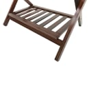 Hospitality 1 Source Folding Luggage Rack w/ 2 1/4" Black Straps - 25"W x 19"D x 21"H, Walnut (LRWSTDSR01) thumbnail 2