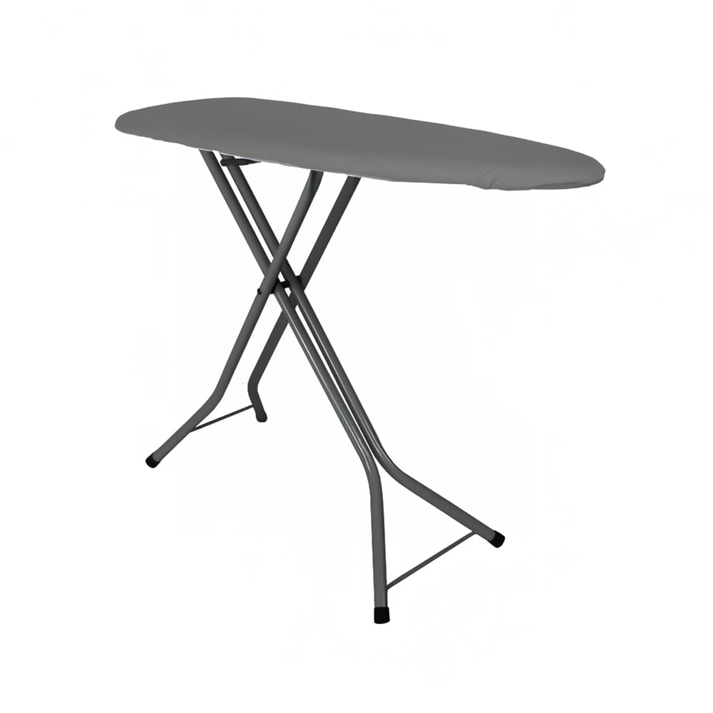 Hospitality 1 Source Compact Ironing Board w/ Charcoal Cotton Cover - 15"L x 8"W x 49"H, Black Steel Legs (PV1310XD)