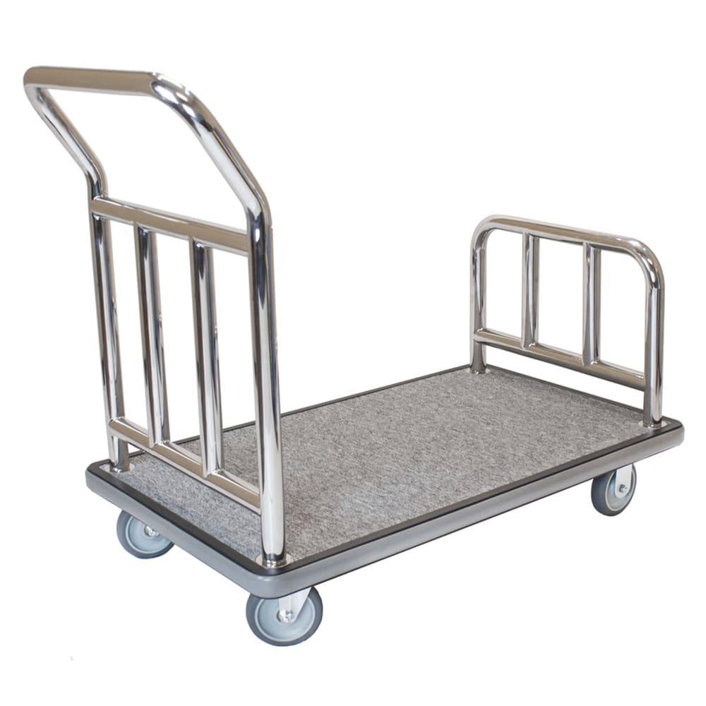 Hospitality 1 Source Utility Cart w/ Gray Carpet - 43"L x 25"W x 37"H, Steel (UCHSSGG-5)