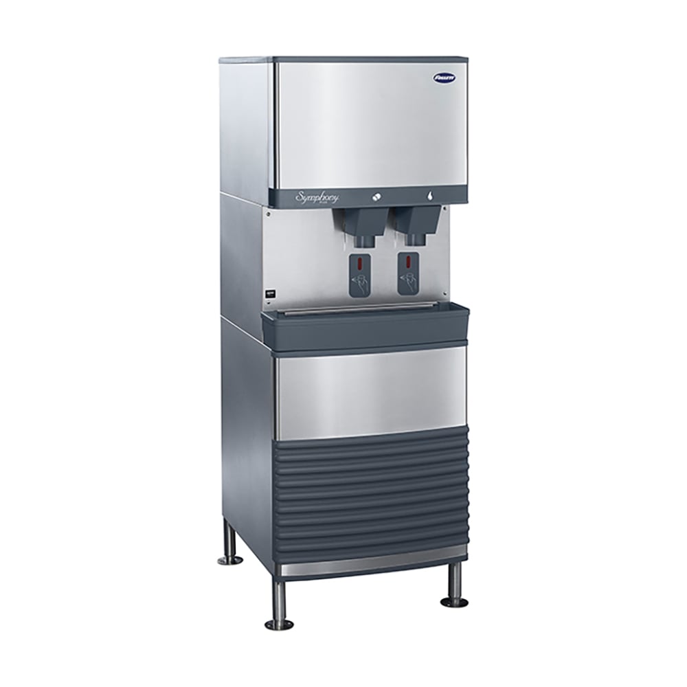 Follett 110FB414W-S 380 lb Freestanding Water & Nugget Ice Dispenser - 90 lb Storage, Cup Fill, 115v