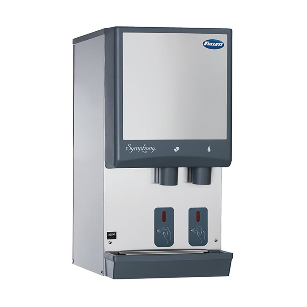 Follett 12CI414A-S 425 lb Symphony Plus™ Countertop Water & Nugget Ice Dispenser - 12 lb Storage, Touch-Free, 115v