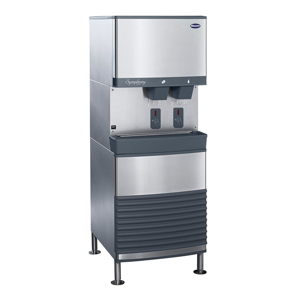 Follett 25FB414A-S 425 lb Freestanding Water & Nugget Ice Dispenser - 25 lb Storage, Cup Fill, 115v