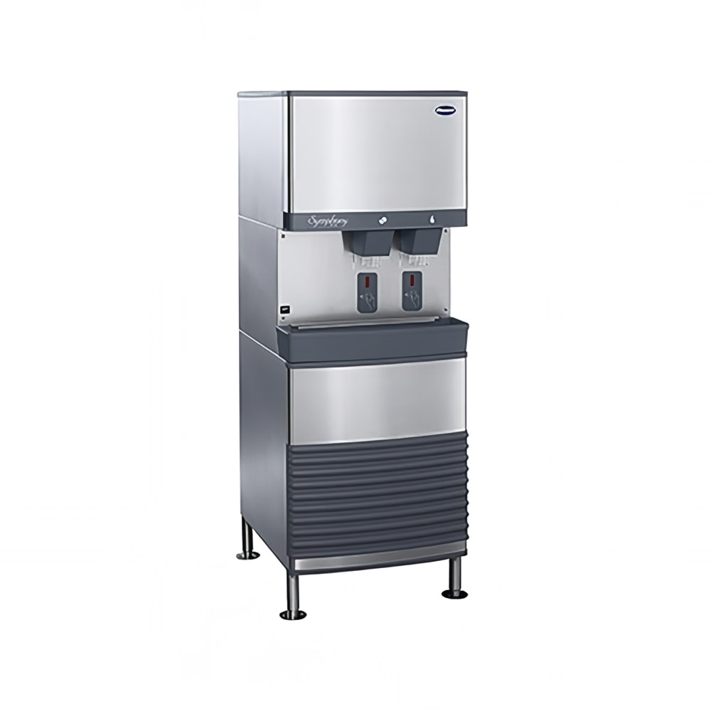 Follett 25FB414W-S 380 lb Freestanding Water & Nugget Ice Dispenser - 25 lb Storage, Cup Fill, 115v