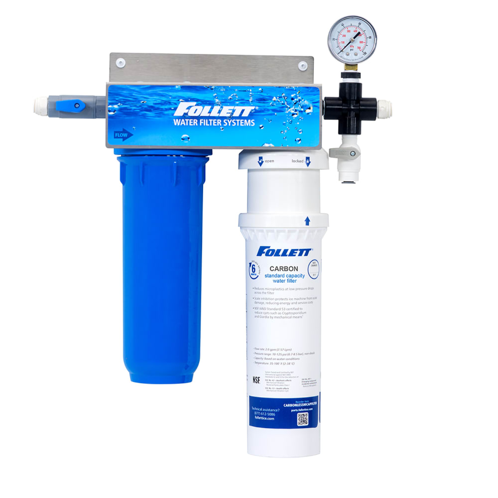 Follett CARBONSTDCAPSYSTEM Single Water Filter System - 5,000 gal Capacity, 0.5 Microns