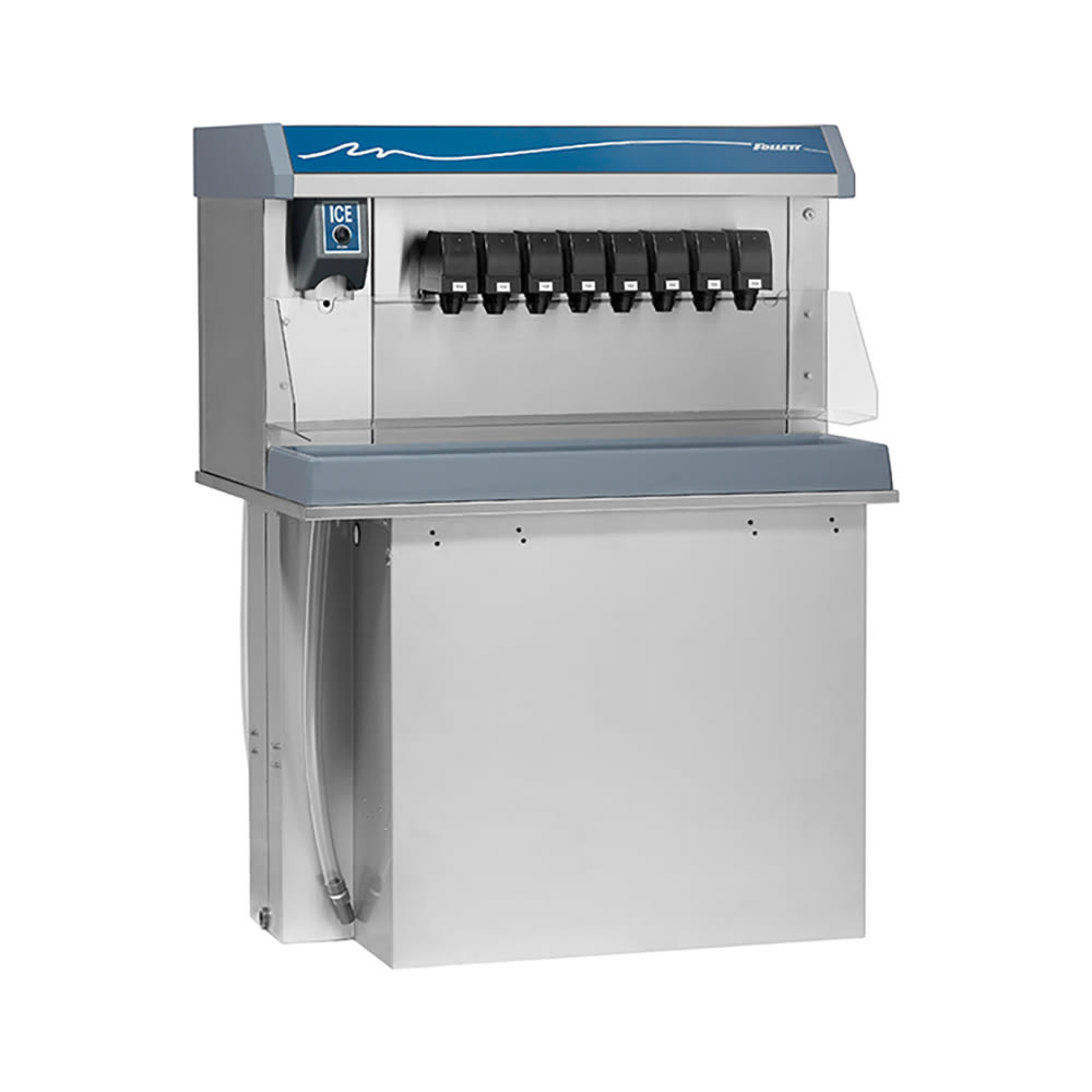Follett VU300B8LP Countertop Nugget Ice & Soft Drink Dispenser - 300 lb Storage, Cup Fill, 115v