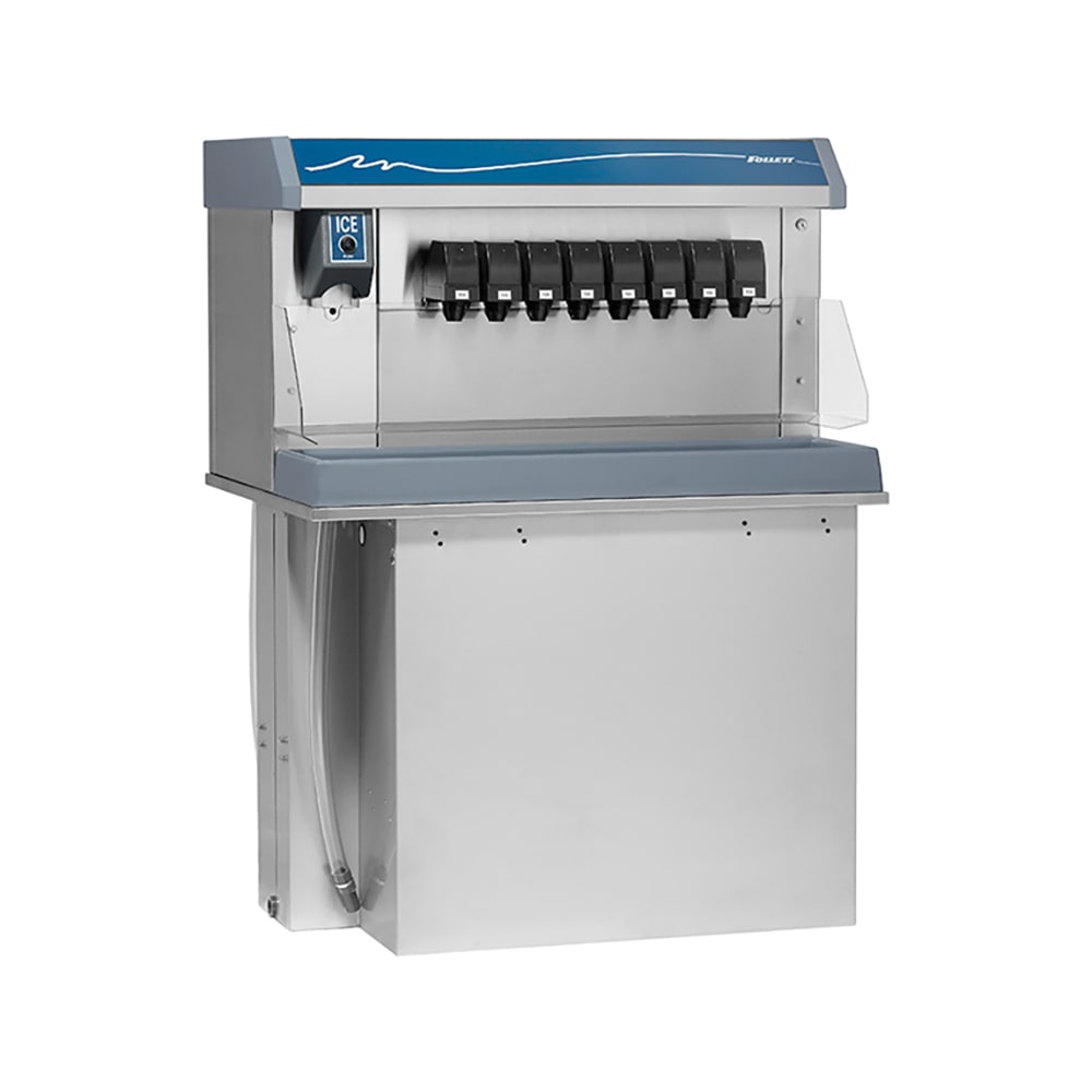 Follett VU300B8RP Countertop Nugget Ice & Soft Drink Dispenser - 300 lb Storage, Cup Fill, 115v