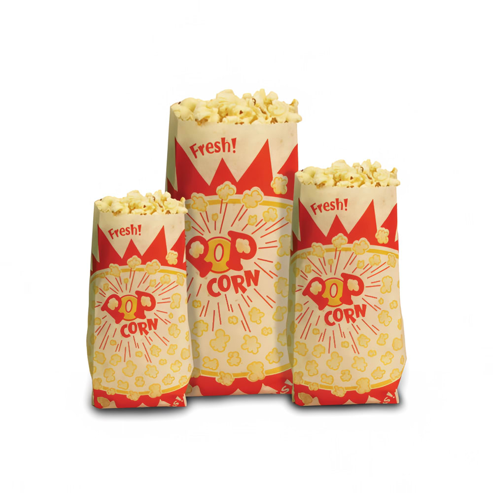 Paragon 1 1/2 oz Popcorn Bags, Red & Yellow Design (1030)