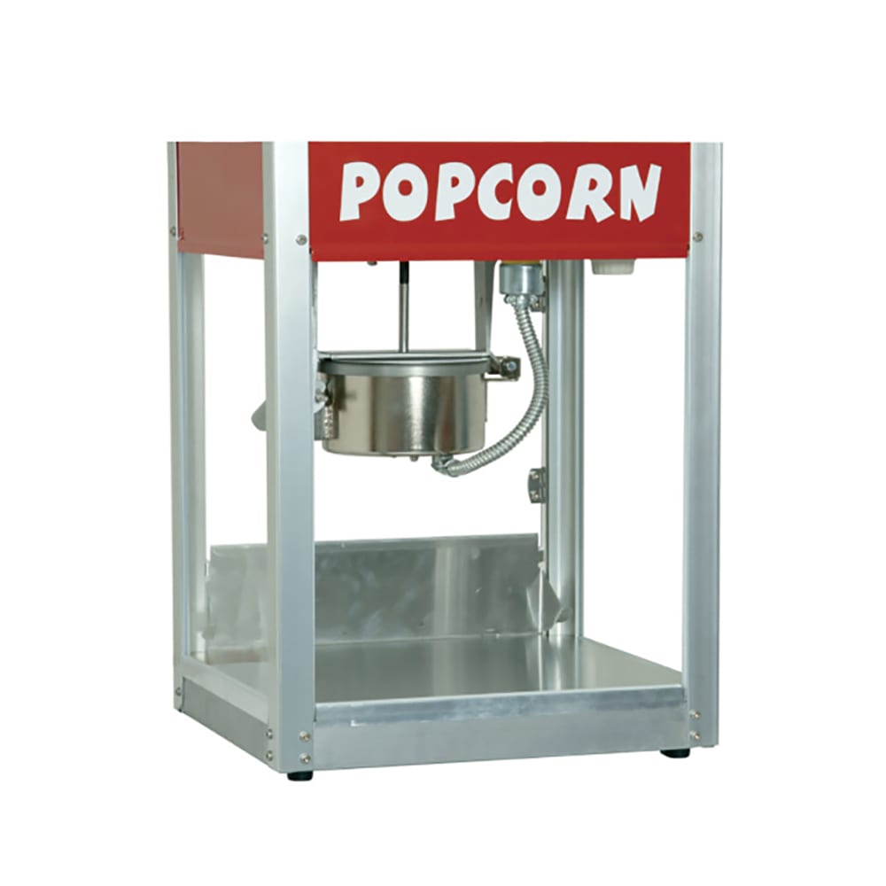 Paragon Popcorn Machine w/ 8 oz Kettle & Red Finish, 120v (1108510)