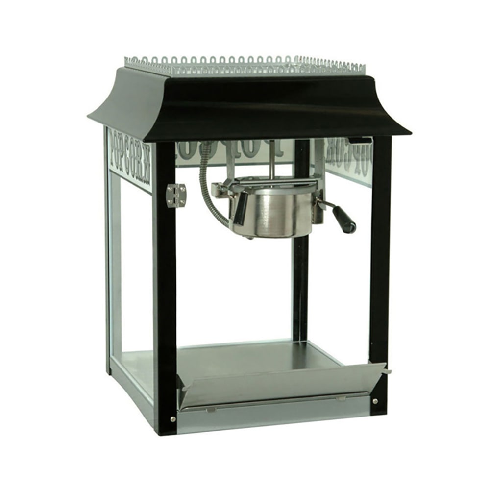 Paragon Popcorn Machine w/ 8 oz Kettle & Black/Chrome Finish, 120v (1108820)