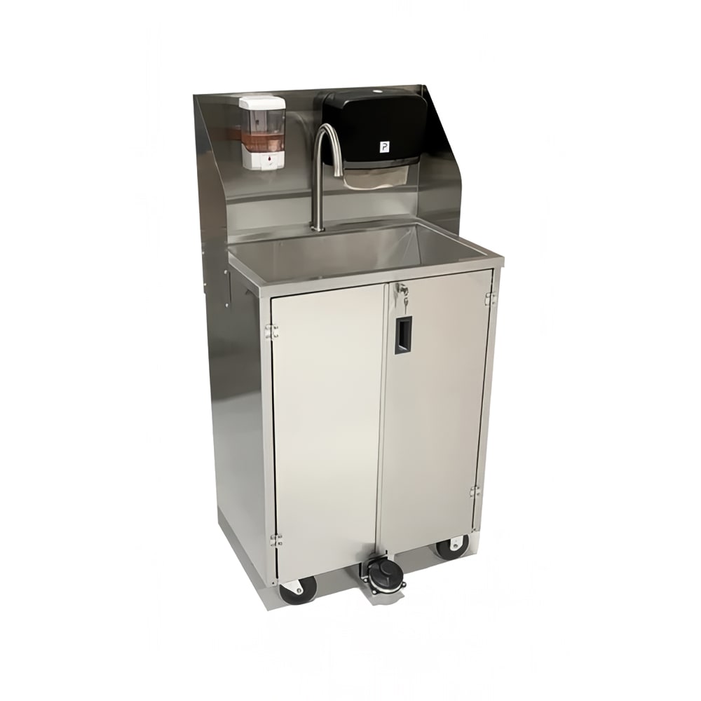 Paragon 37"H Portable Touchless Sink w/ 5 3/4"D Bowl, Soap & Towel Dispensers (4460)